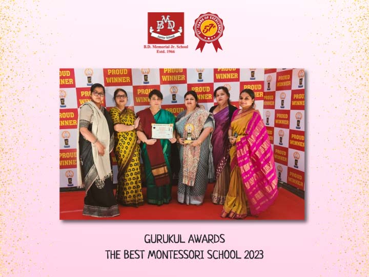 Gurukul Awards the Best Montessori School 2023 B.D. Memorial Jr. School